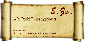 Sütő Zsigmond névjegykártya